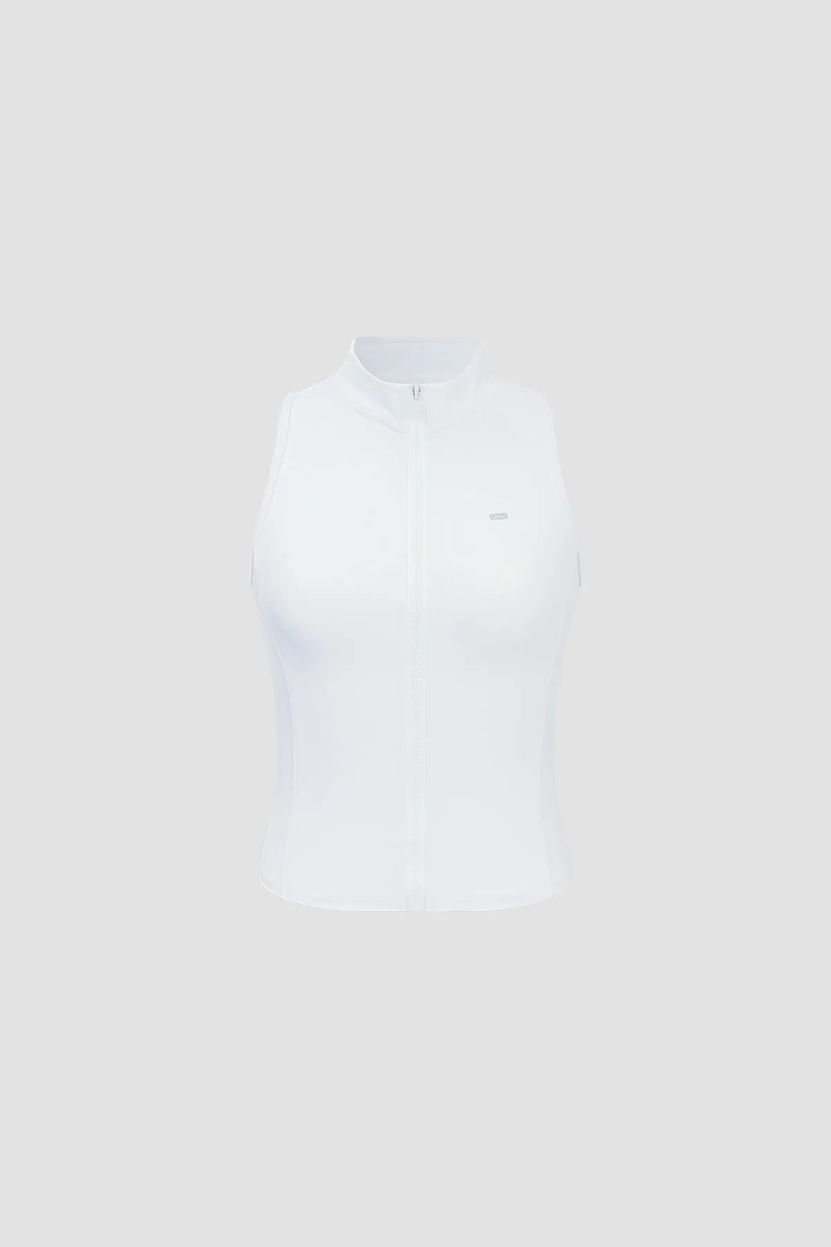 Funnel Neck Zip Fastening Tank Top