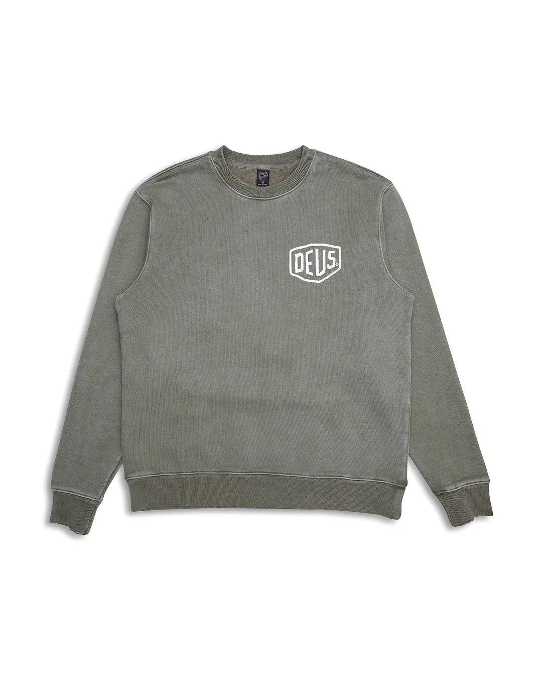 Garment Dyed Shield Crew - Lichen Green