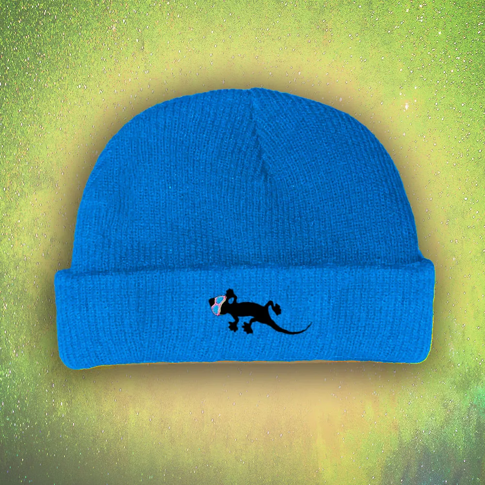 Gecko 90's Blue Beanie