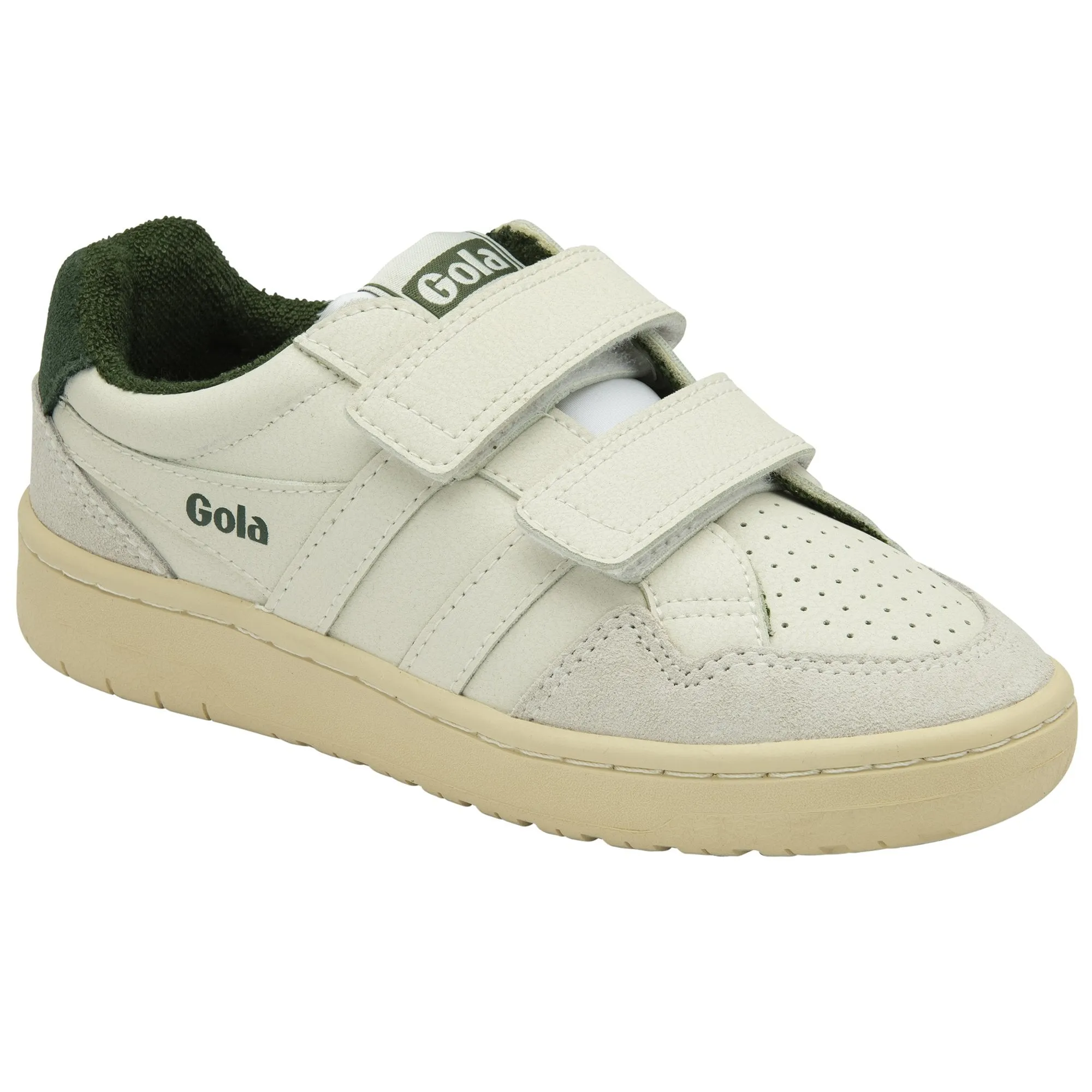 GOLA EAGLE STRAP Blanc Vert Sneakers Baskets