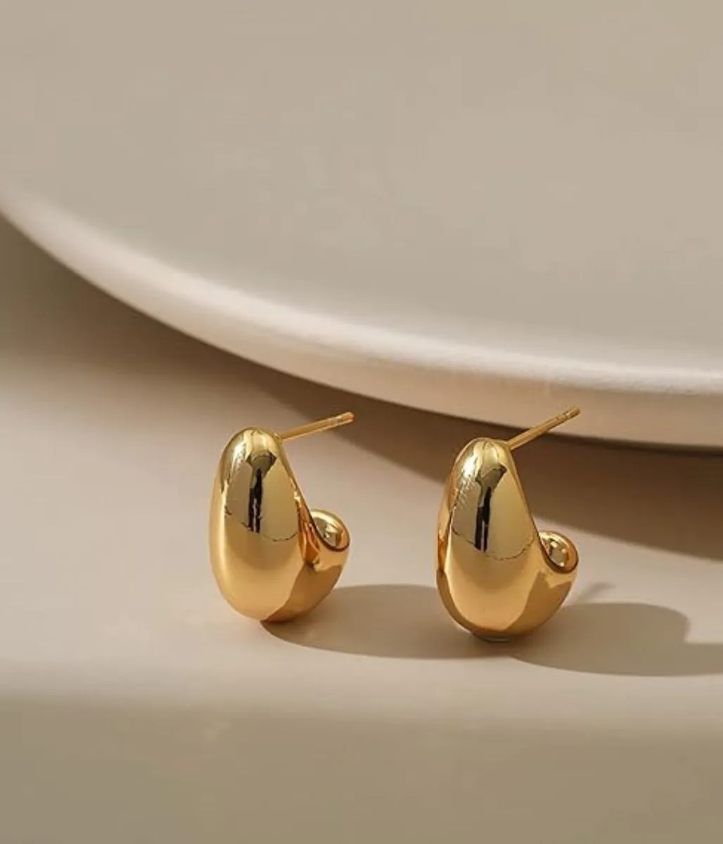 Gold Teardrop Earrings