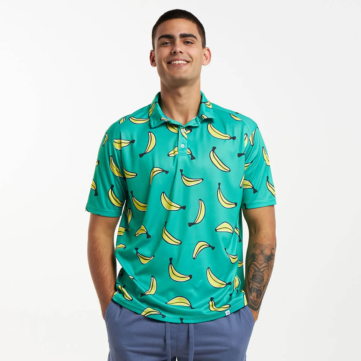 Golf Shirt - Bananas | Green