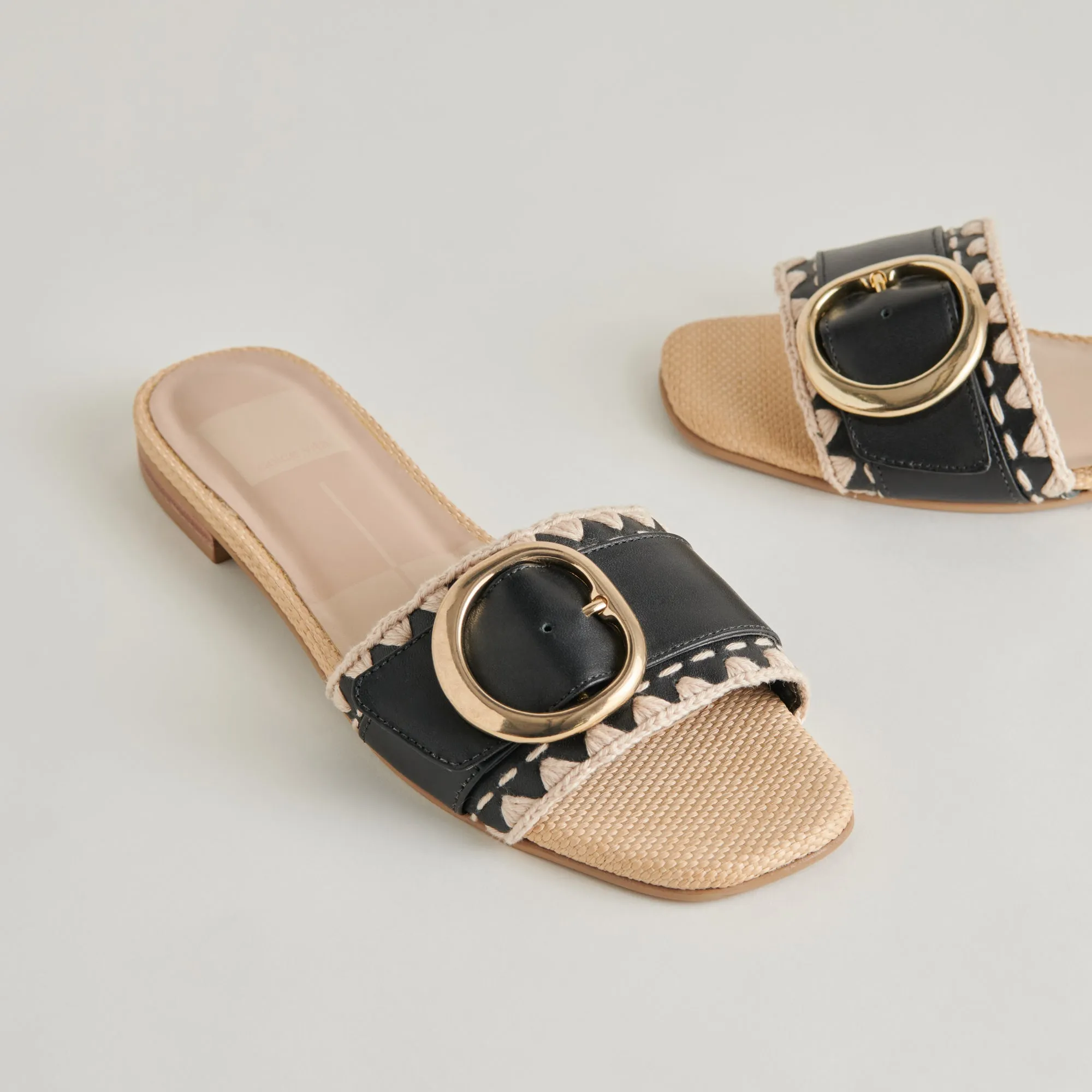 GRECIA SANDALS BLACK LEATHER