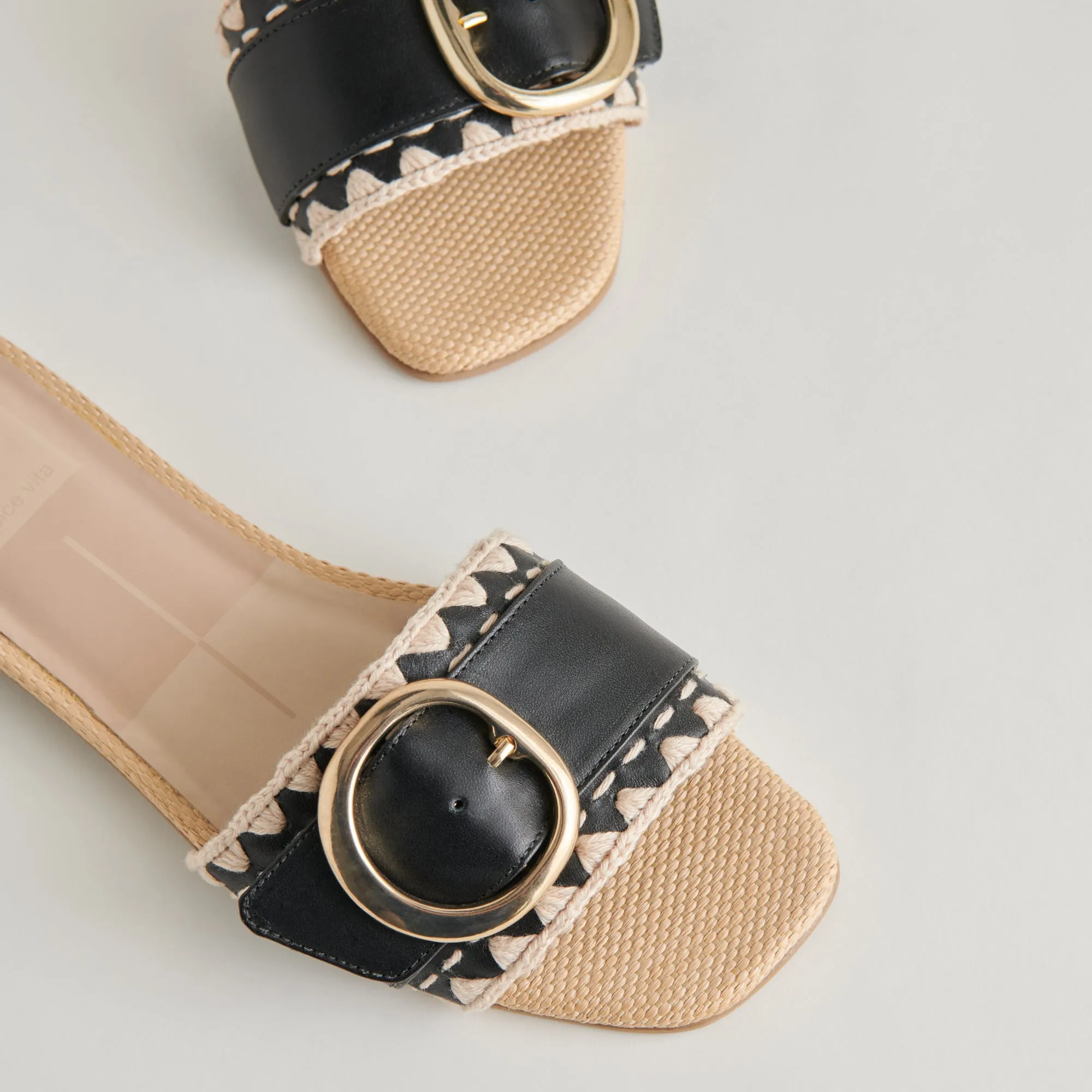 GRECIA SANDALS BLACK LEATHER