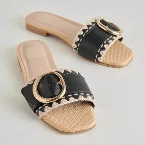 GRECIA SANDALS BLACK LEATHER