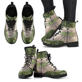 Green Dragonfly vegan Leather Boots