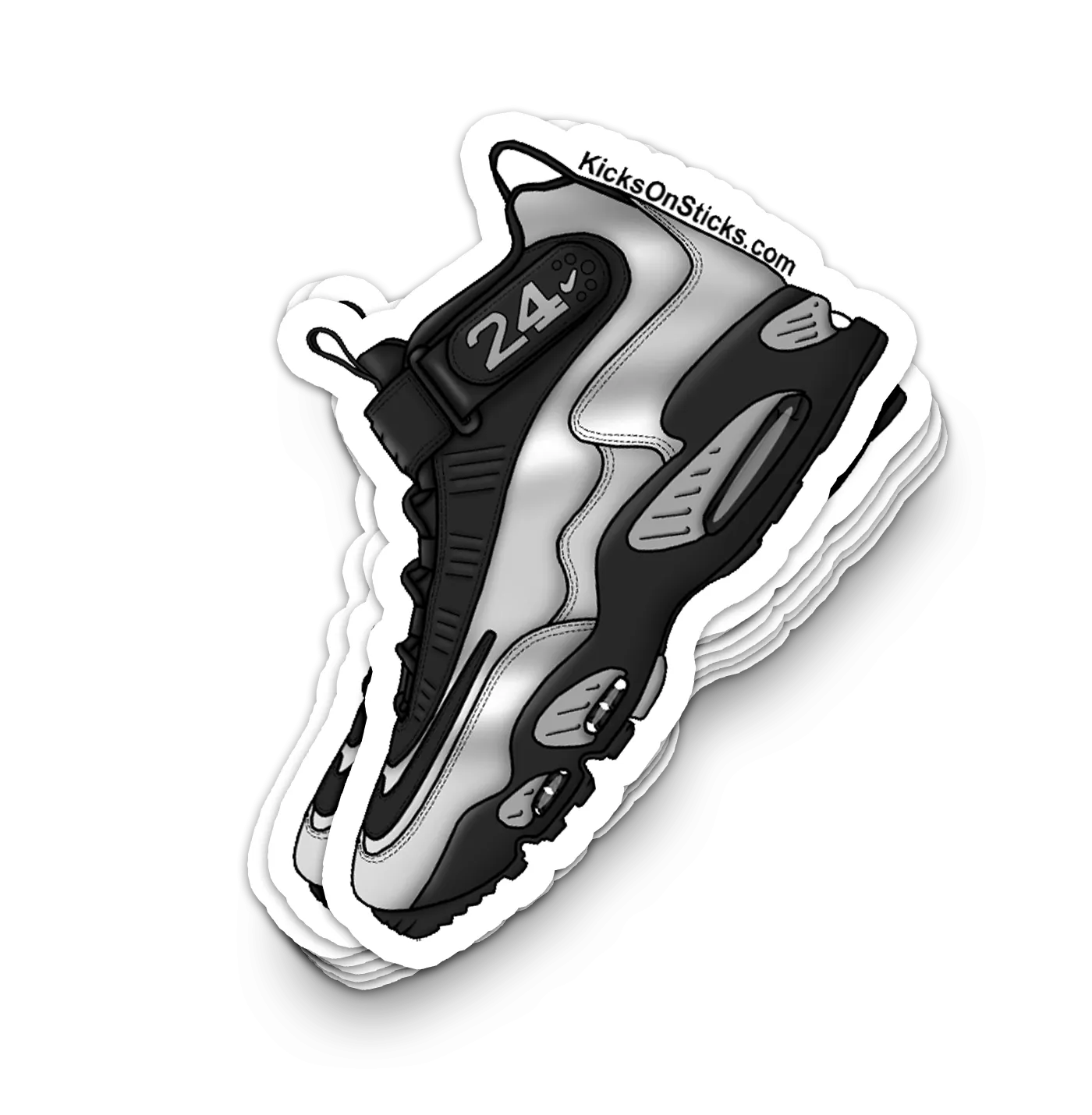 Griffey Max "Metallic Silver" Sneaker Sticker