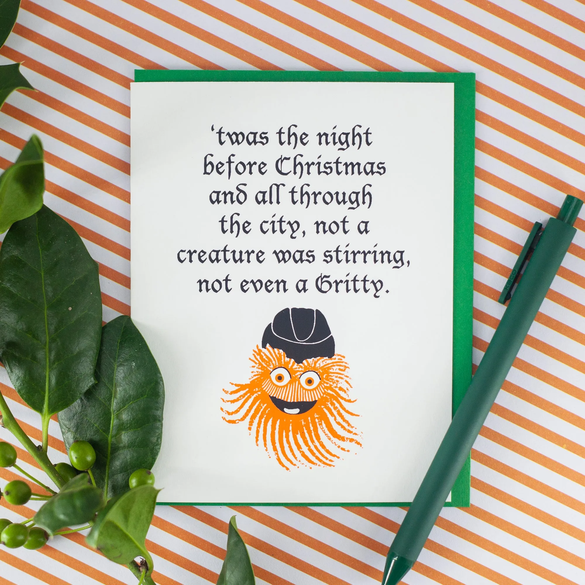 Gritty Christmas card, funny Philadelphia holiday card