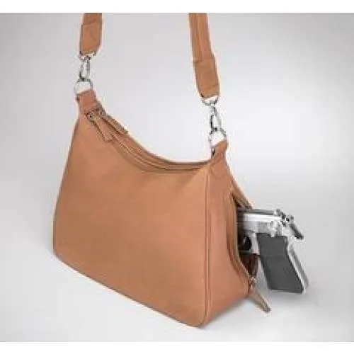 GTM Original Classic Leather Concealed Carry Hobo Handbag