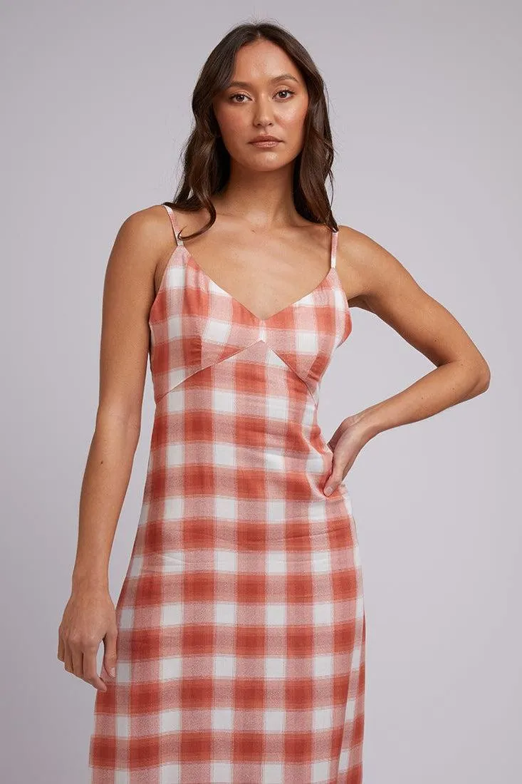 Harvey Check Dress | Orange