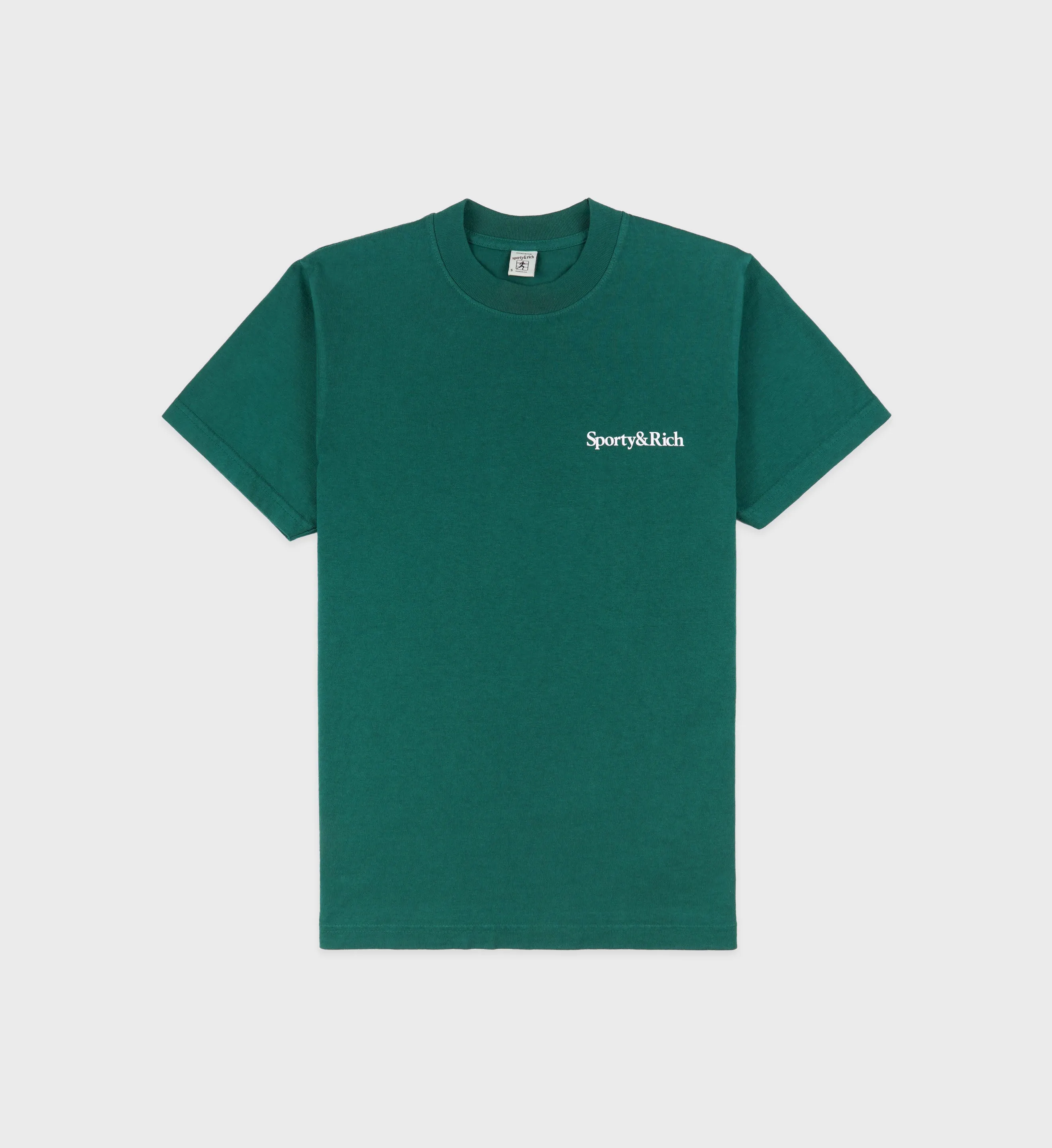 Health Is Wealth T-Shirt - Alpine/White