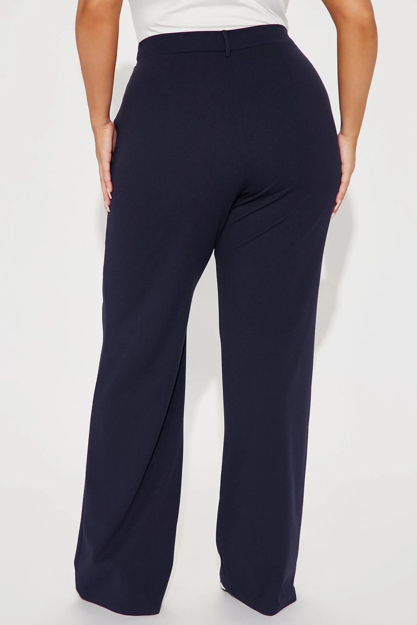 Heidi Wide Leg Trouser Pant - Navy