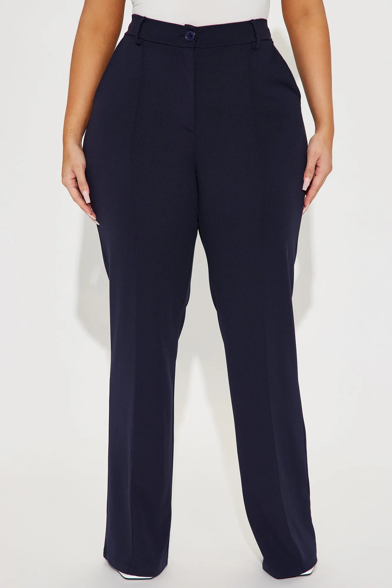 Heidi Wide Leg Trouser Pant - Navy