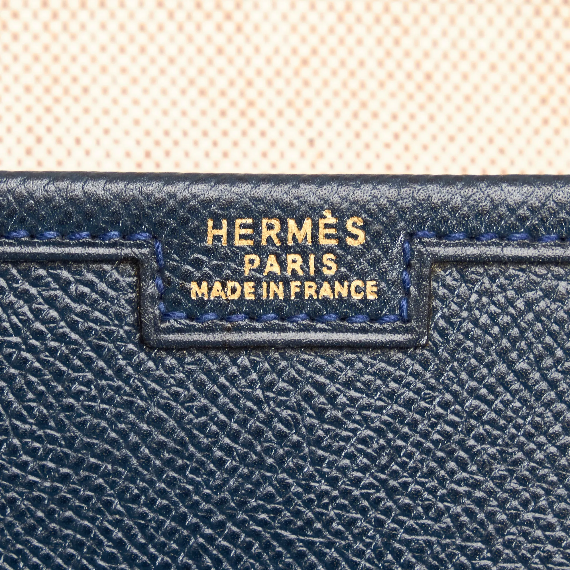 Hermès Jige PM Clutch Blue Leather