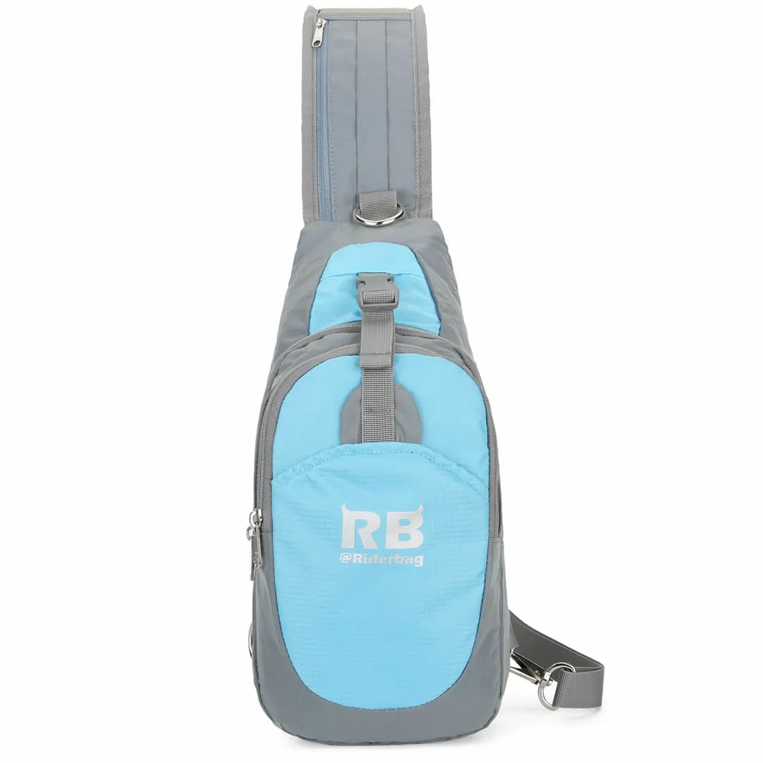 High Visibility Reflective Blue Sling bag, Crossbody Bag,  Shoulder Backpack Riderbag Unisex