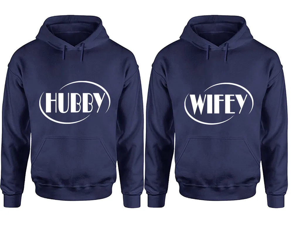 Hubby Wifey Couple Matching Pullover Hoodies