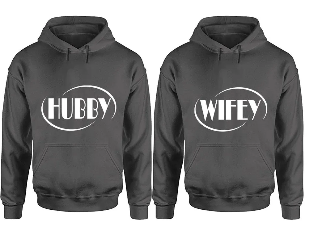 Hubby Wifey Couple Matching Pullover Hoodies