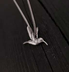 Hummingbird Charm Pendant Necklace