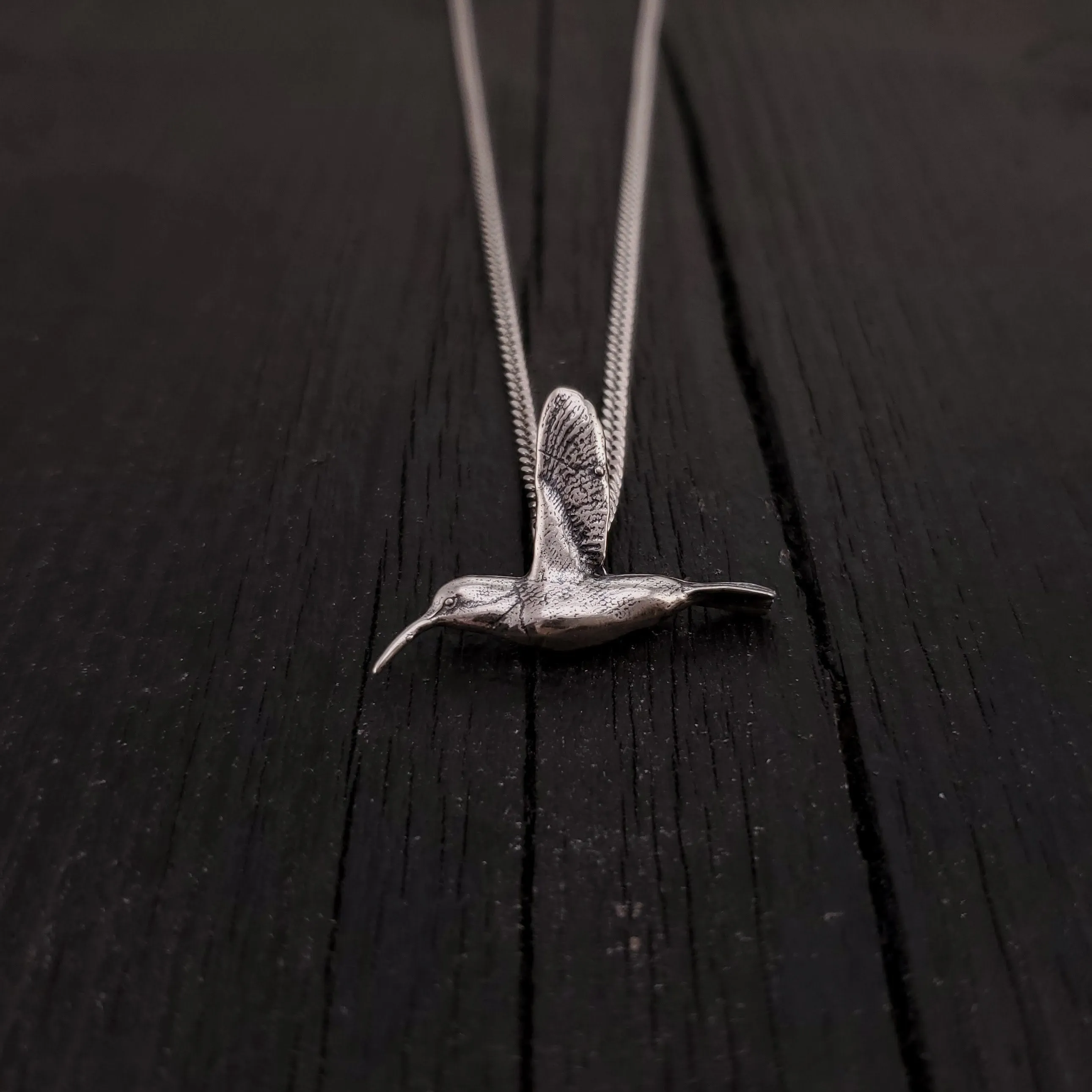 Hummingbird Charm Pendant Necklace