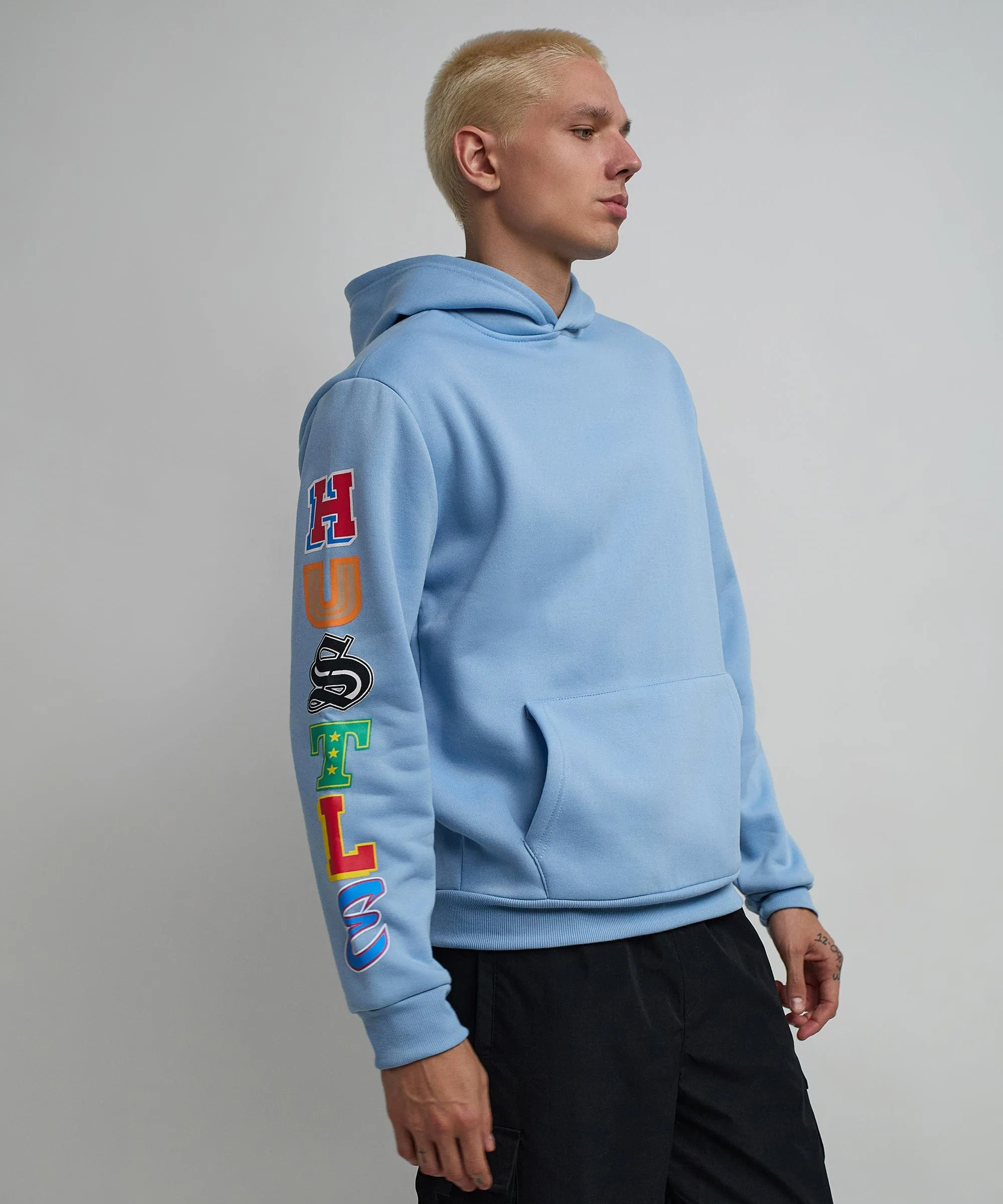 Hustle Daily Hoodie - Light Blue