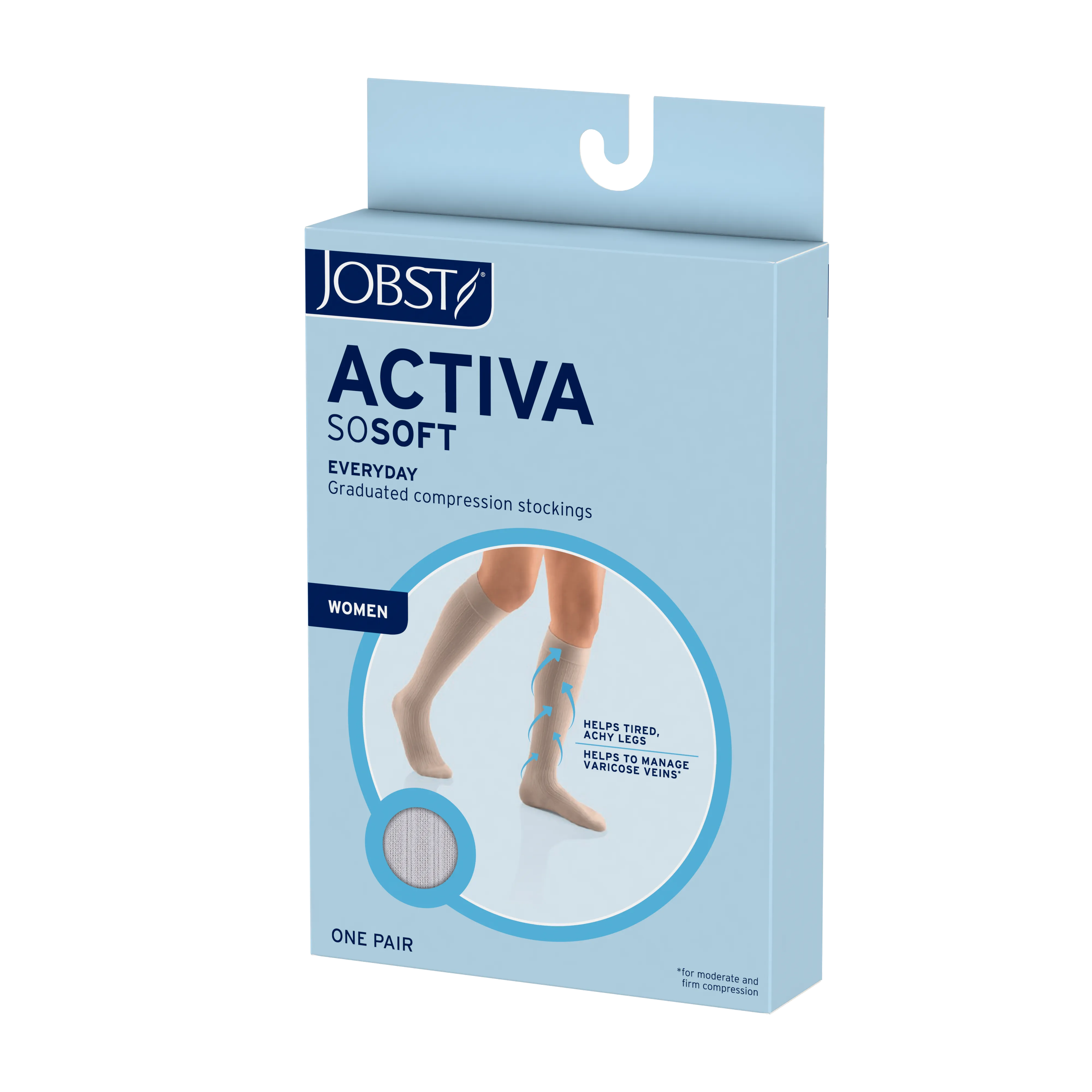 JOBST ACTIVA SoSoft 20-30 mmHg Compression Socks Knee High