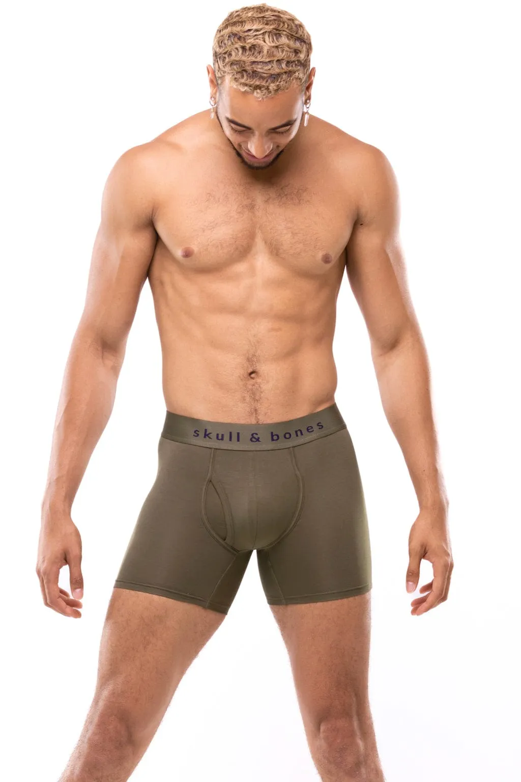 Just the Bones Boxer Brief Army Green