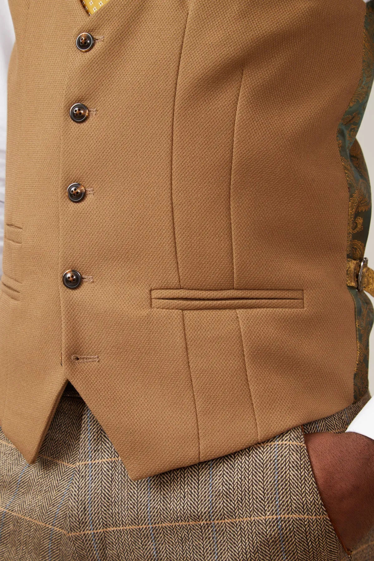 KELVIN - Oak Single Breasted Waistcoat