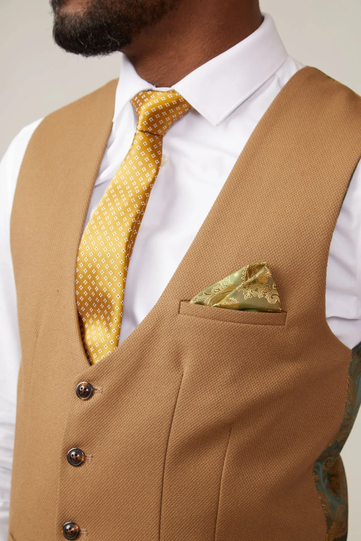 KELVIN - Oak Single Breasted Waistcoat