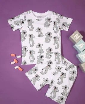 Koala Pattern Half Sleeves T-Shirt & Shorts Set