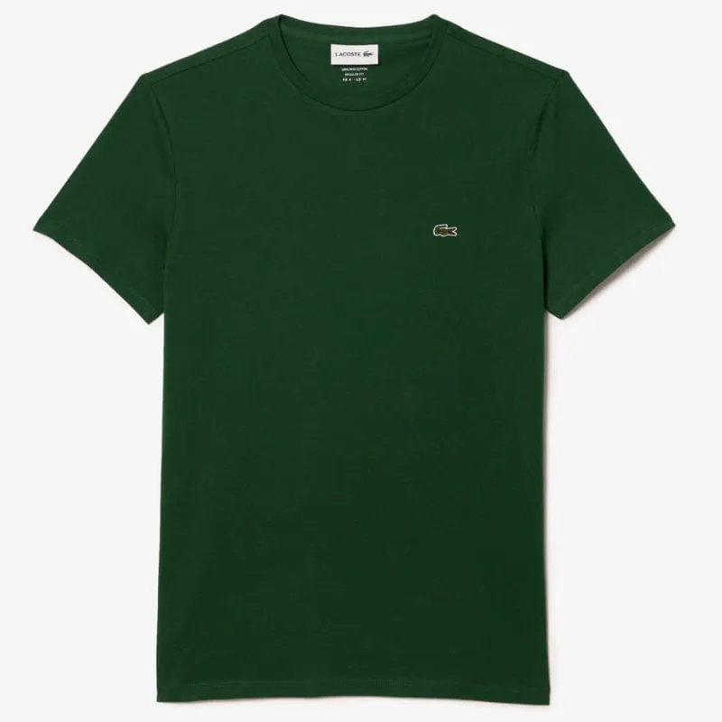 Lacoste Crew Neck Pima Cotton Jersey T Shirt (Green) TH6709-51