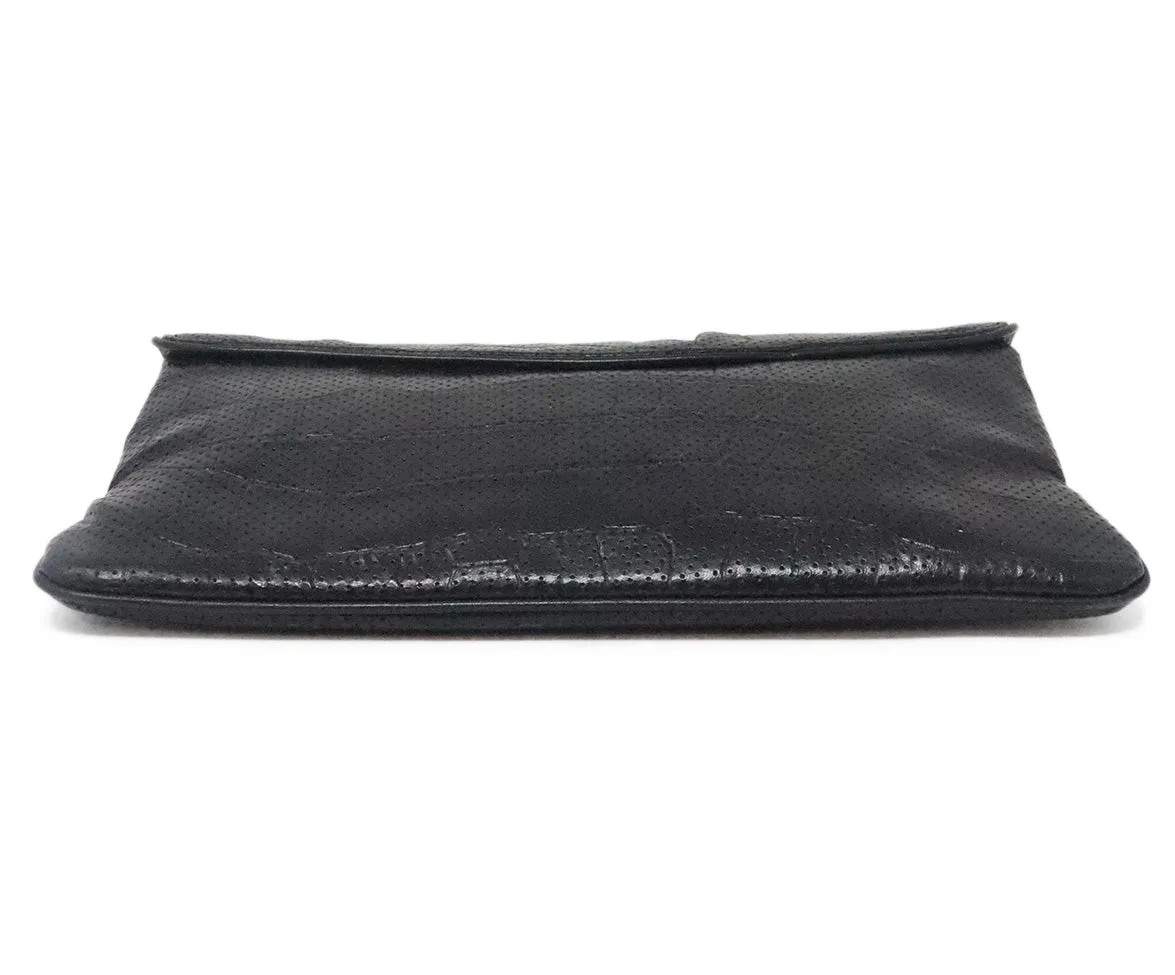 Lauren Merkin Black Leather Clutch