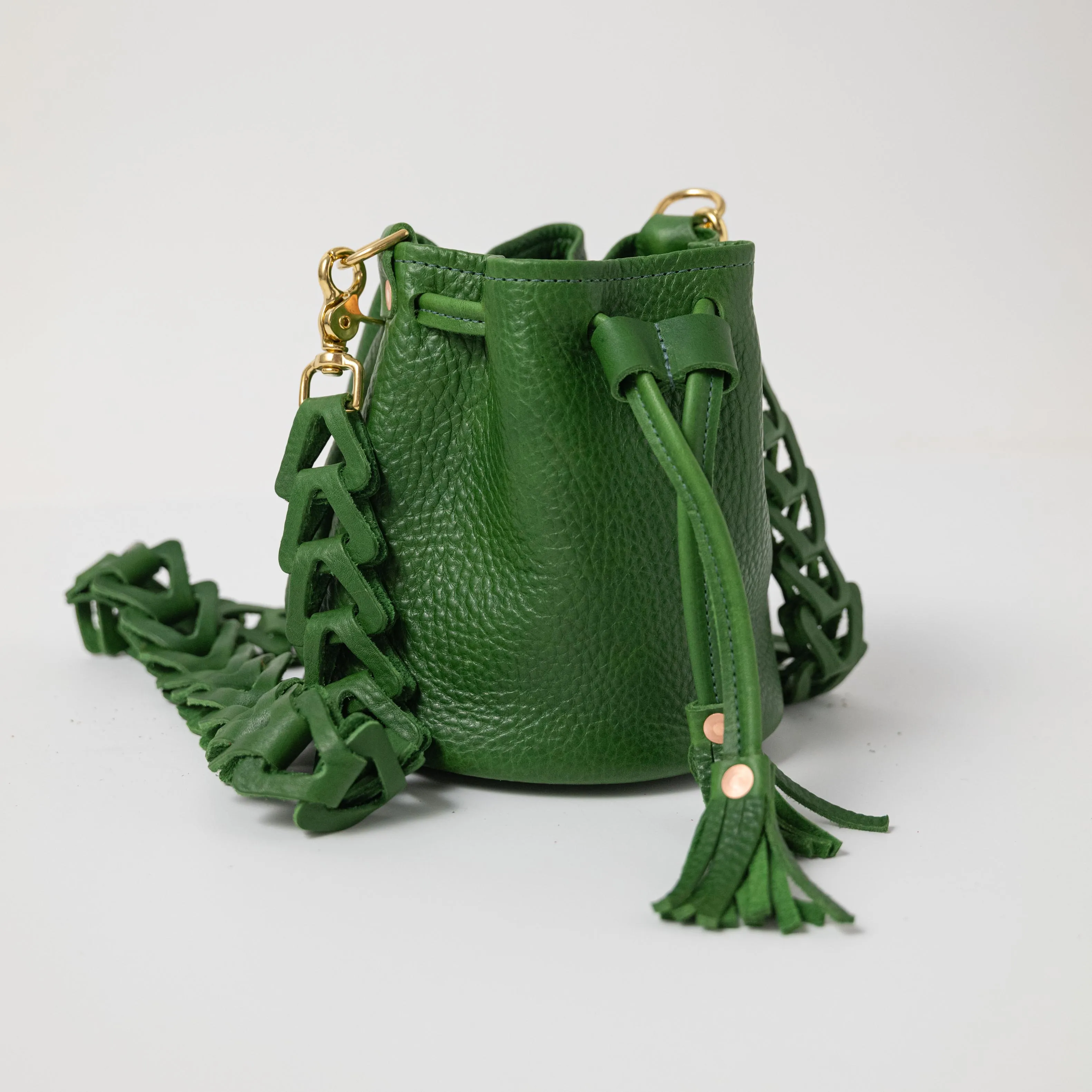 Leaf Cypress Mini Bucket Bag