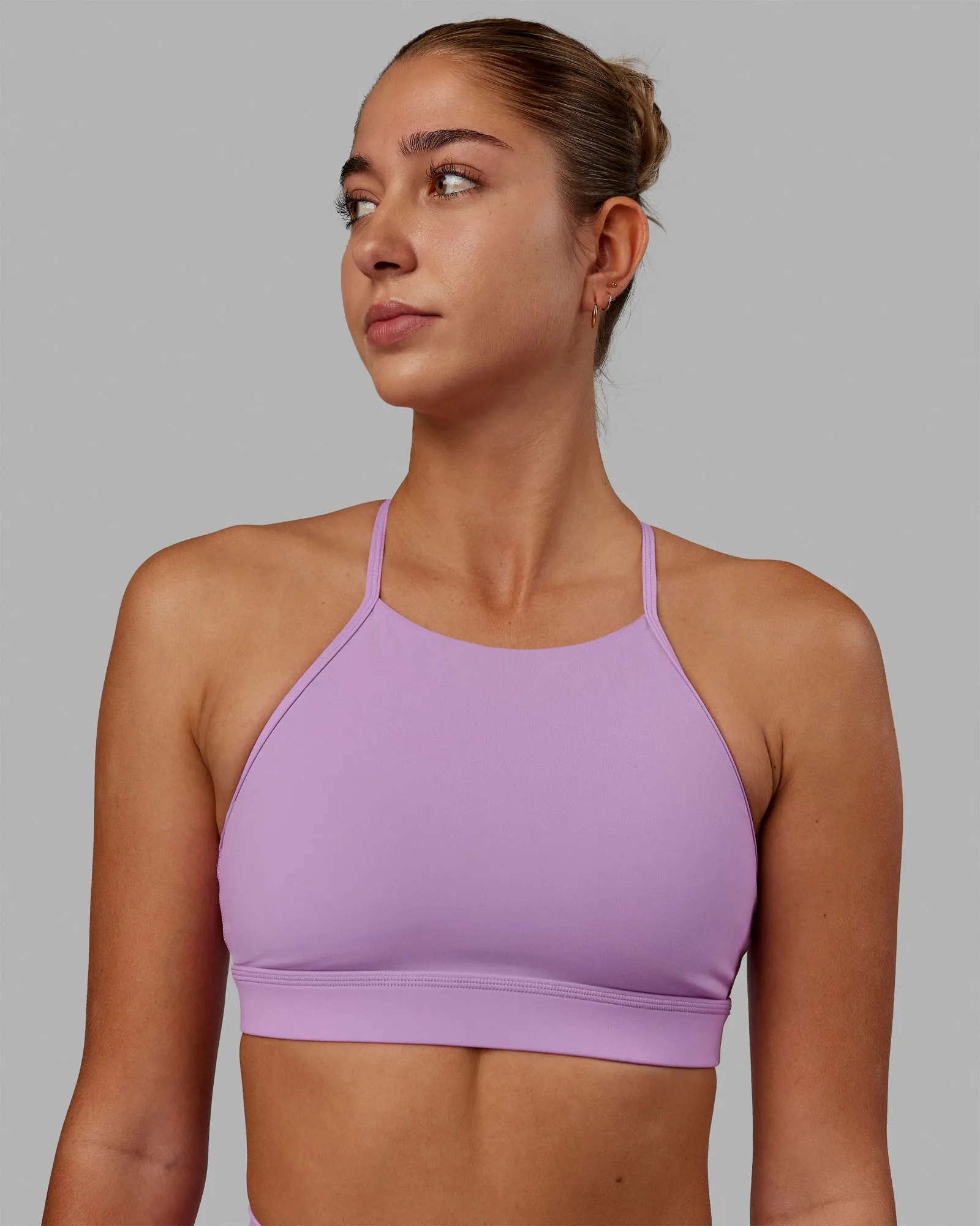 Lift High Neck Sports Bra - Light Violet