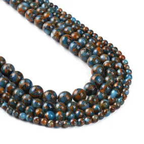 Light blue Goldstone Beads 6 8 10 12mm Round Stone Beads Gems beads for Jewelry Making 15 Full Strand 103025