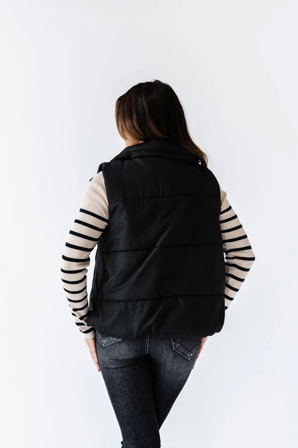 Lincoln Puffer Vest in Black