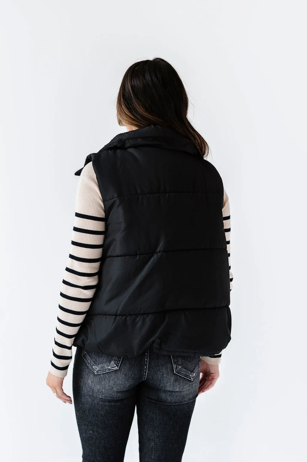 Lincoln Puffer Vest in Black