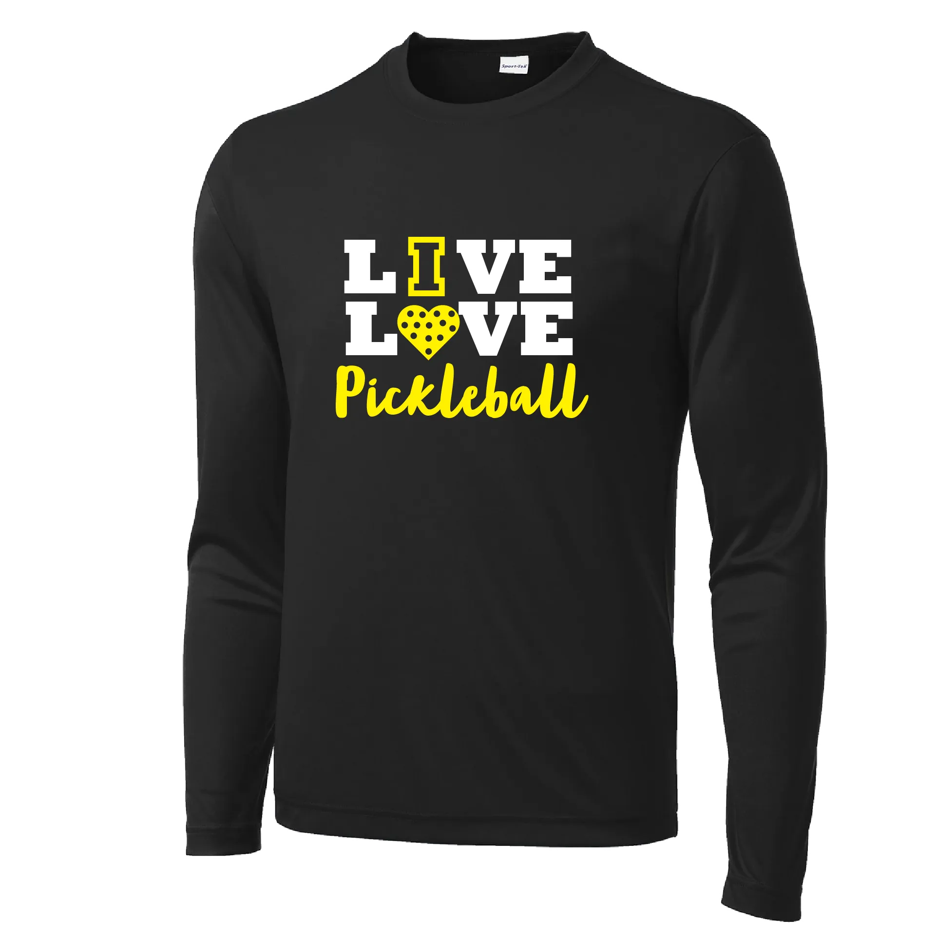 Live Love Pickleball | Men's Long Sleeve Pickleball Shirt | 100% Polyester