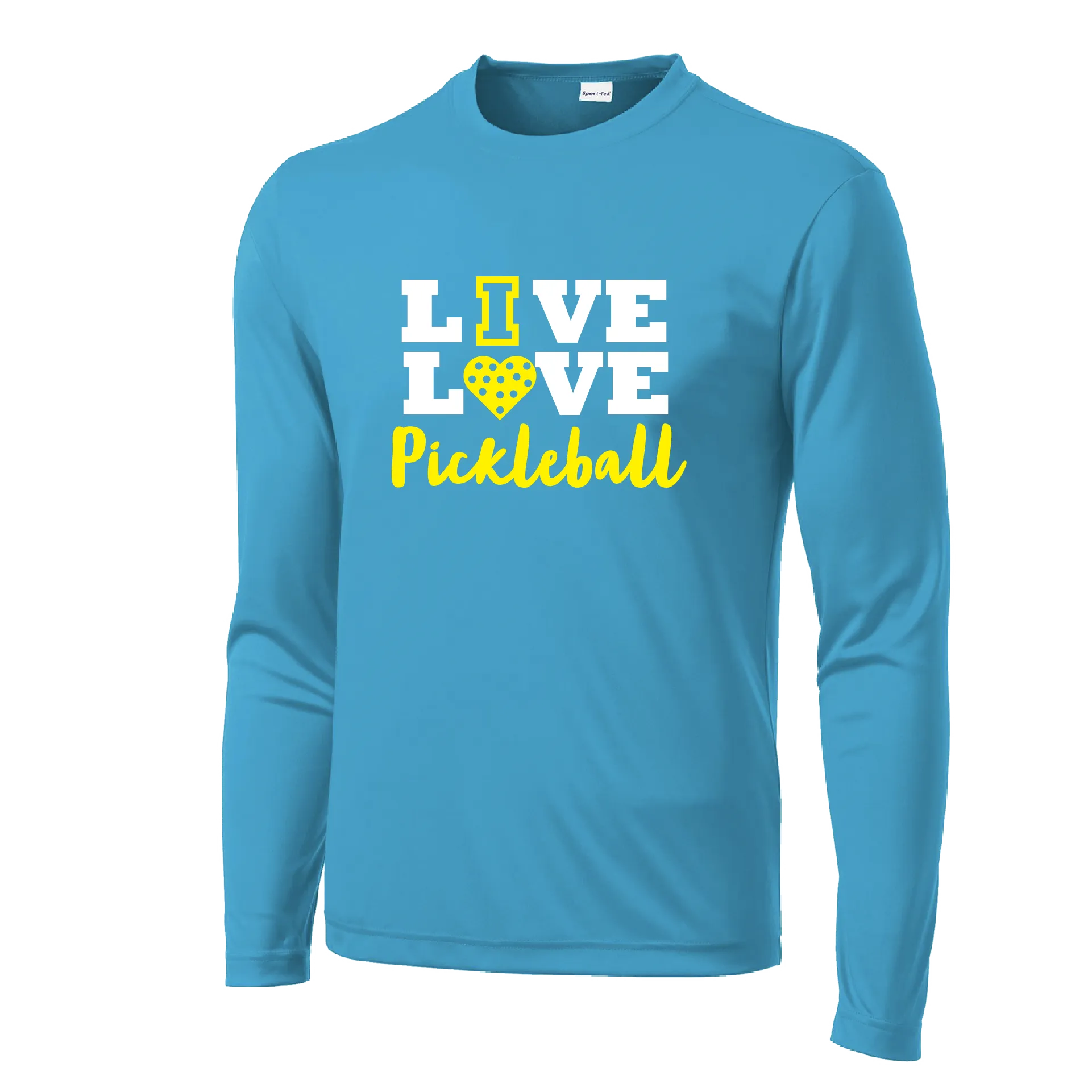 Live Love Pickleball | Men's Long Sleeve Pickleball Shirt | 100% Polyester