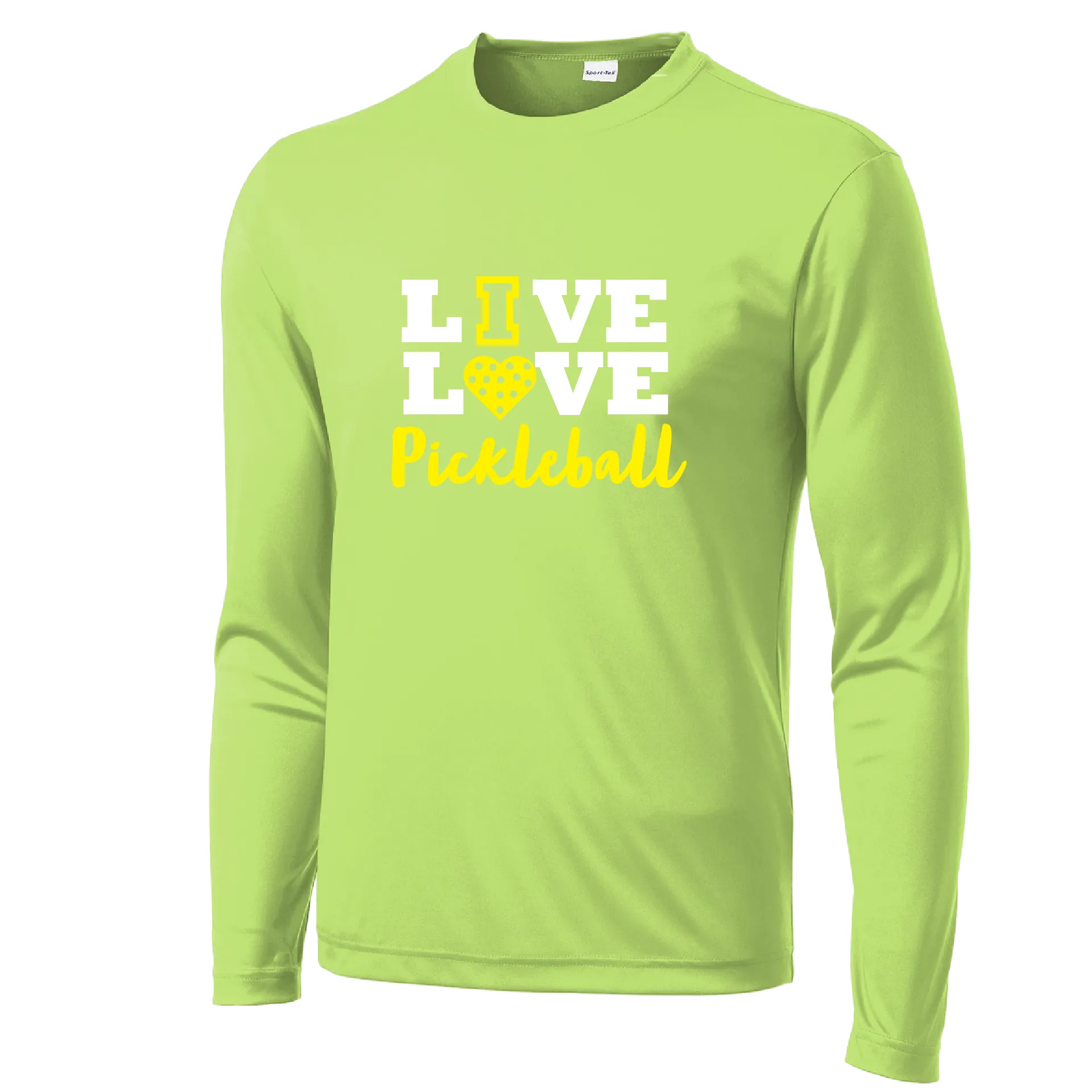 Live Love Pickleball | Men's Long Sleeve Pickleball Shirt | 100% Polyester