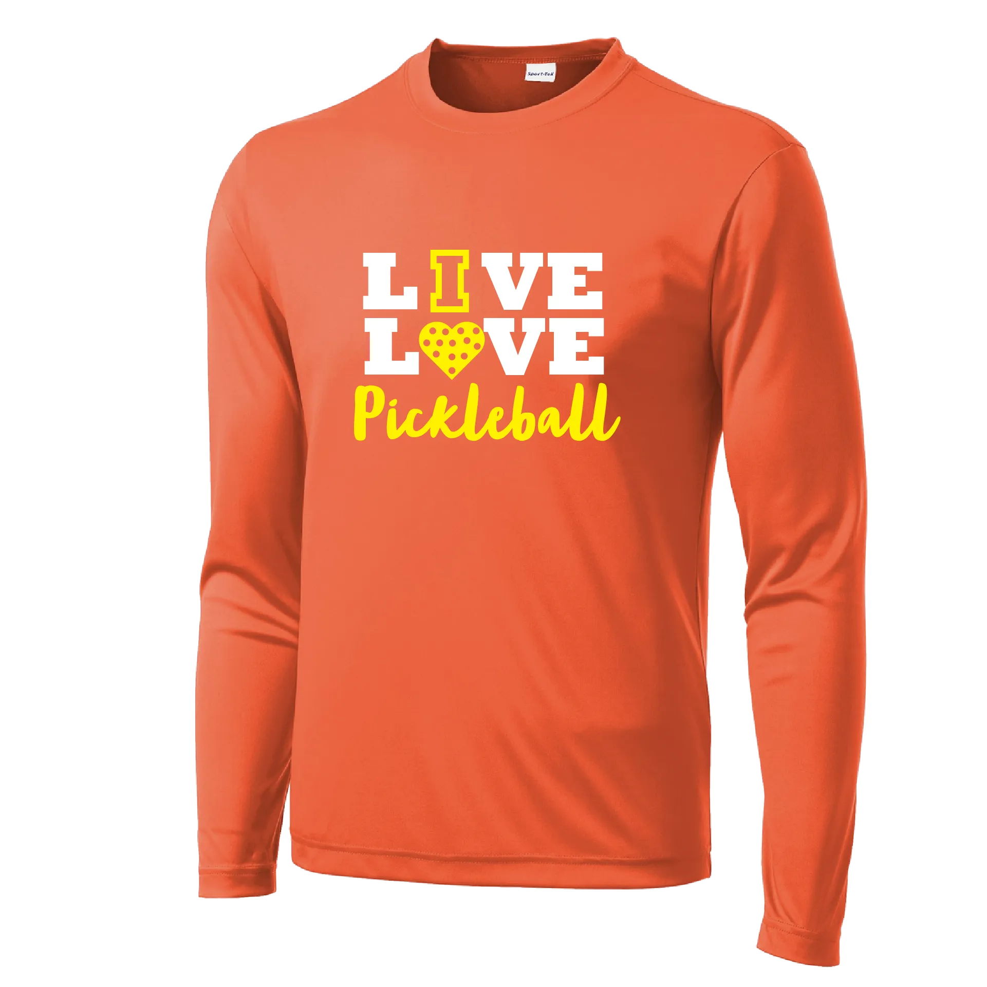 Live Love Pickleball | Men's Long Sleeve Pickleball Shirt | 100% Polyester