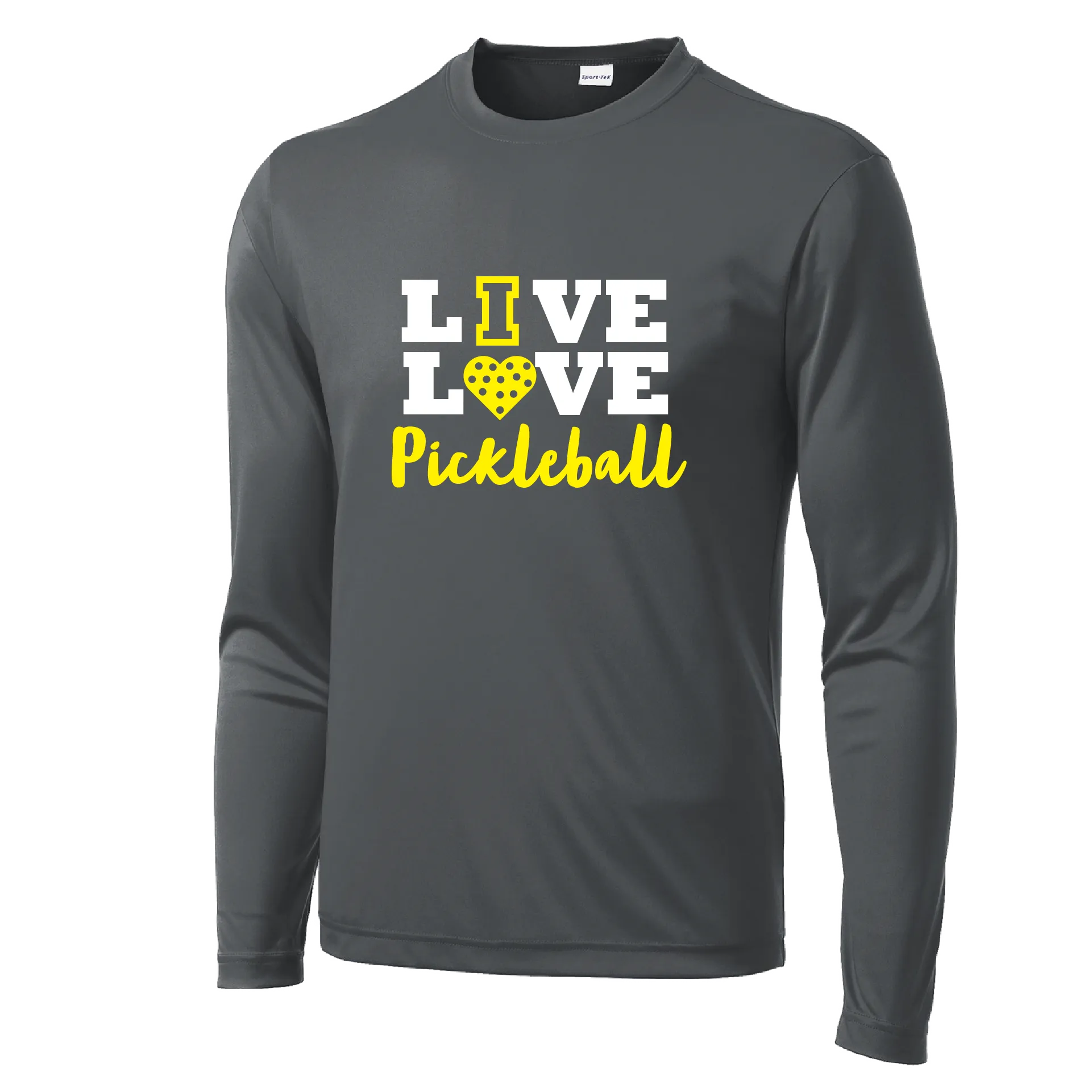 Live Love Pickleball | Men's Long Sleeve Pickleball Shirt | 100% Polyester