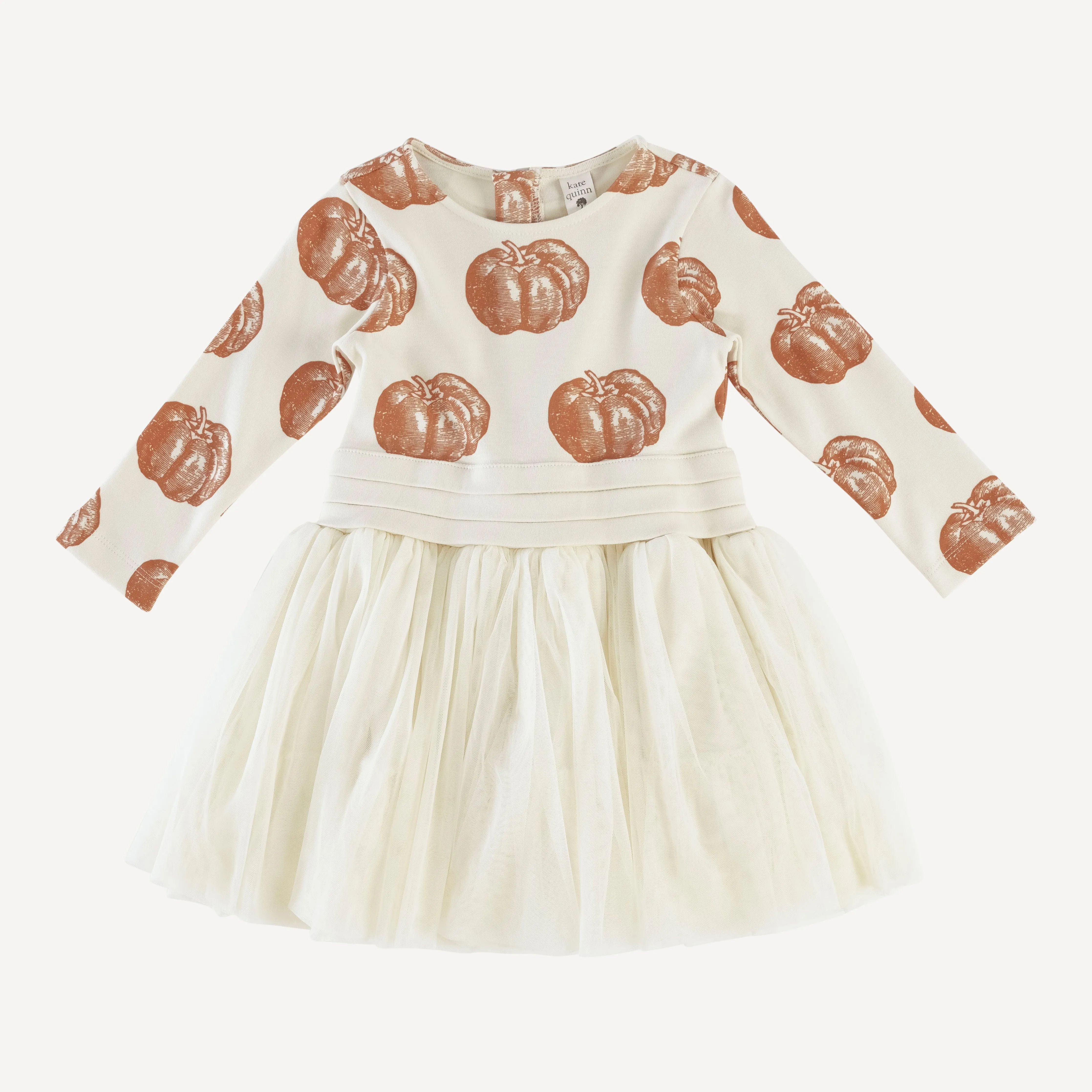 long sleeve classic tulle ballet dress | harvest pumpkin | organic cotton interlock