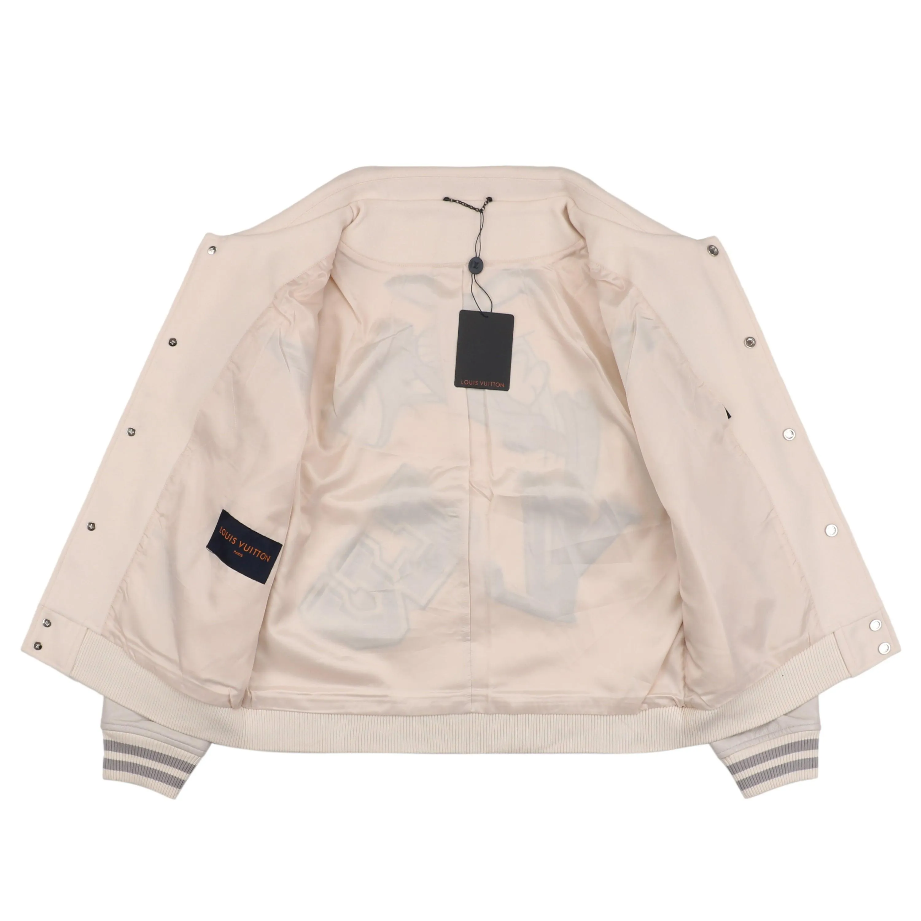 LOUIS VUITTON VARSITY JACKET 22FW *WHITE*