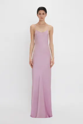 Low Back Cami Floor-Length Dress In Rosa