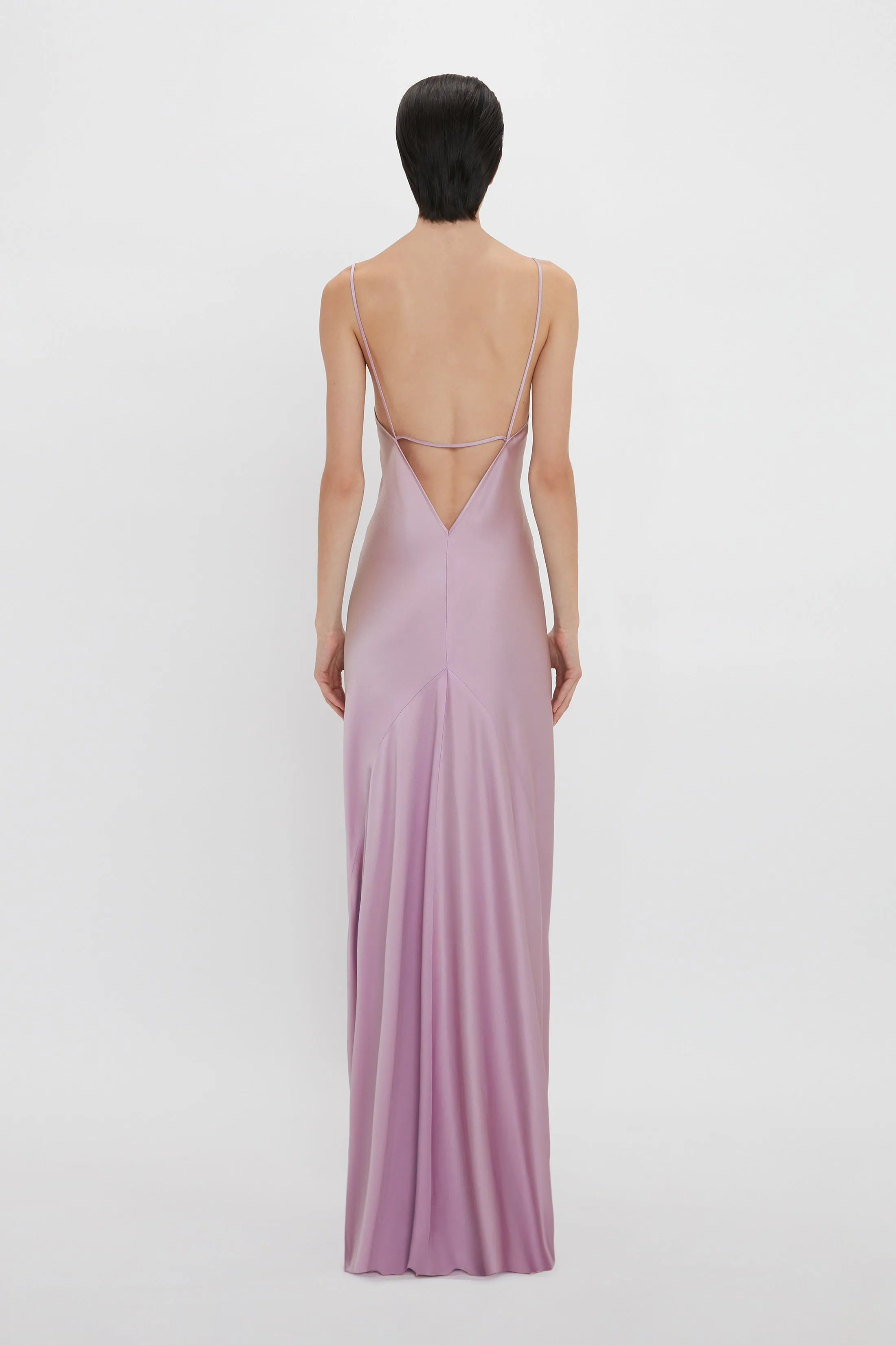 Low Back Cami Floor-Length Dress In Rosa