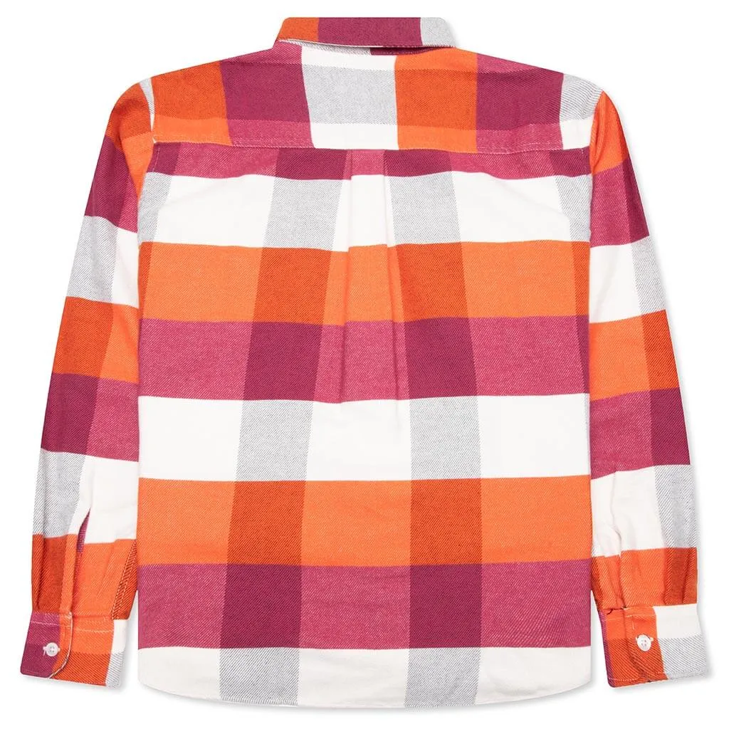 Lyman L/S Shirt - Lyman Check/Kumquat