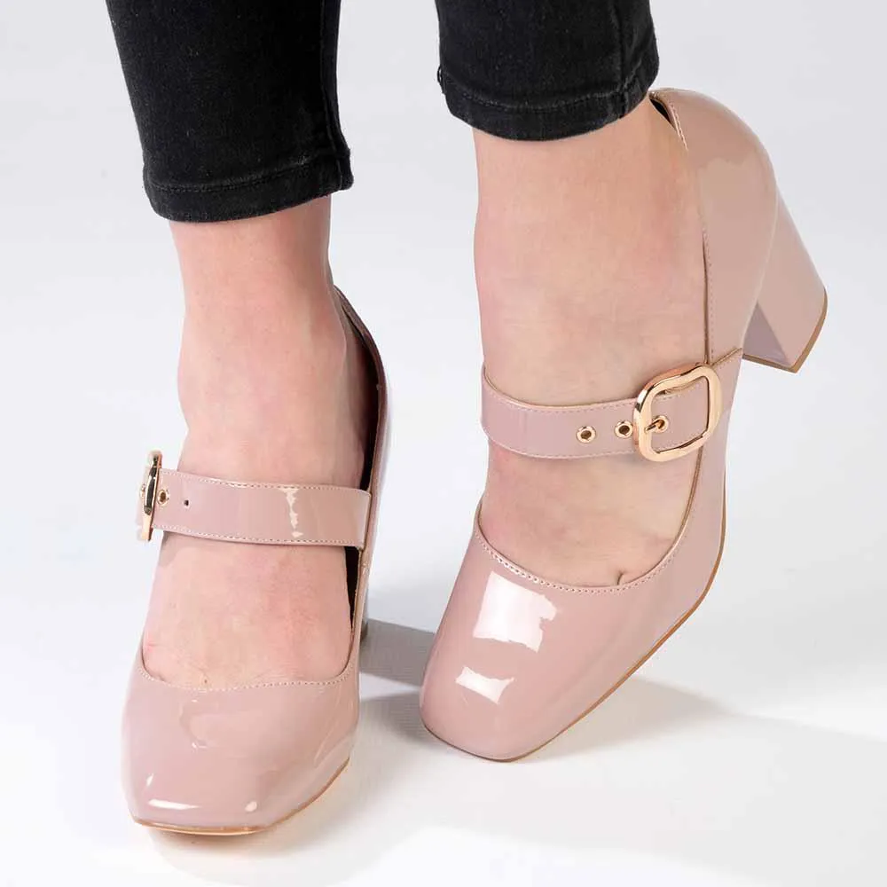 Madison Banks Block Heel - Mink