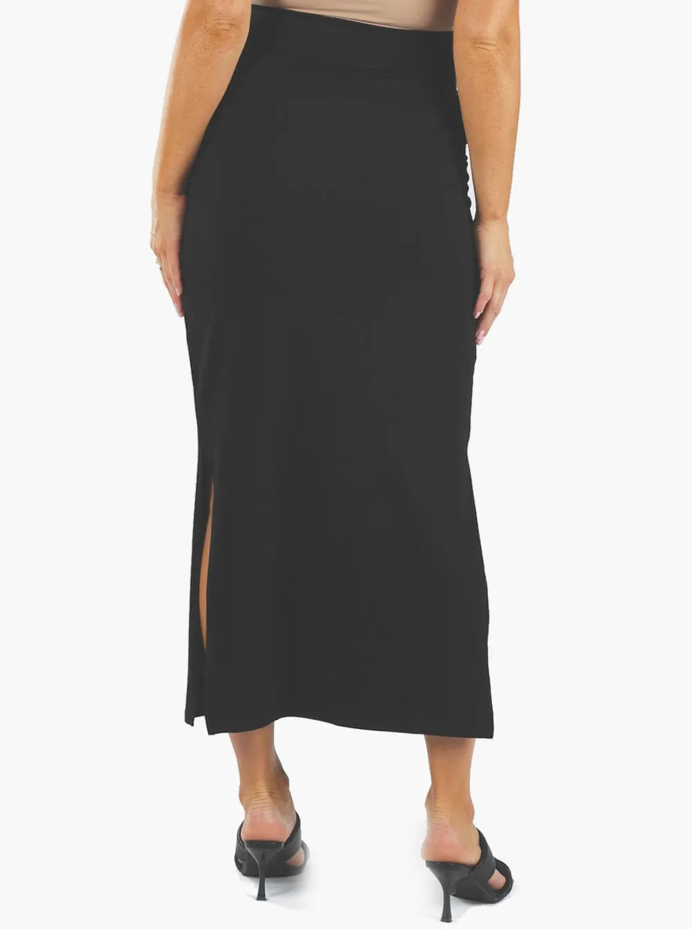 Maternity Maxi Skirt in Black Bamboo