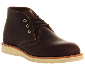 Mens Redwing Work Chukka Boot Brown Leather