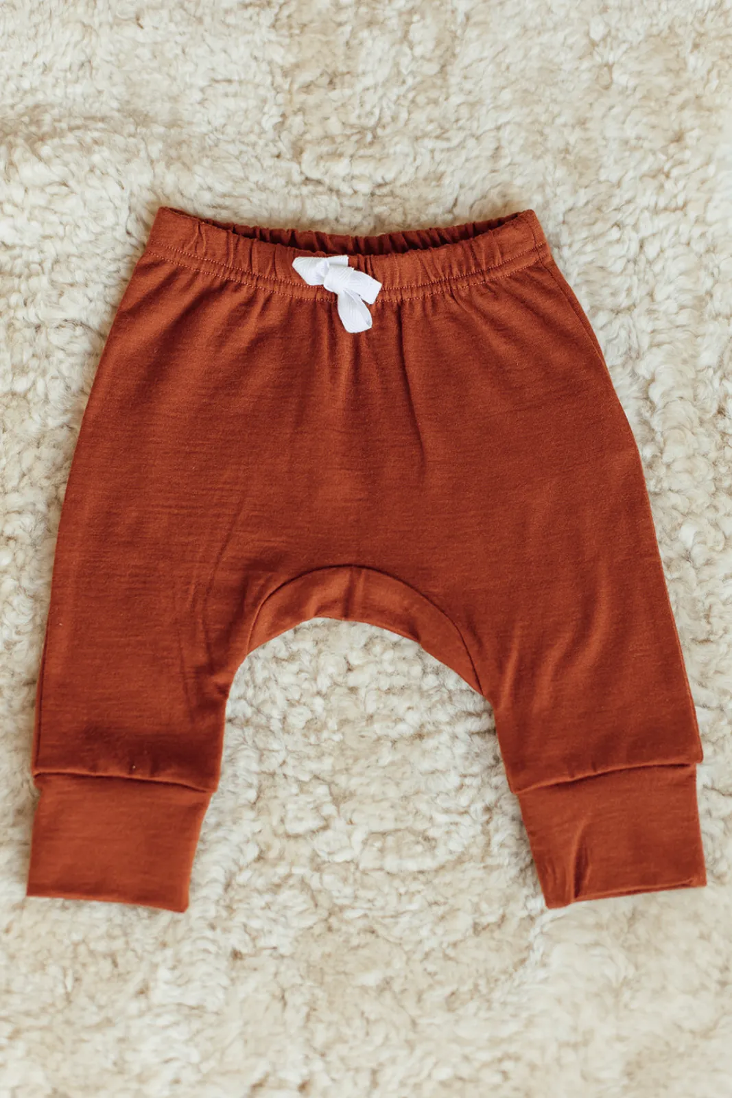 Merino Emerson Baby Leggings - Rust